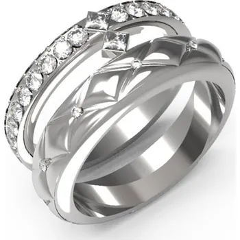 Prsten Guess Ocelový prsten s krystaly Stylish Guess JUBR04586JWRH 58 mm + 2 měsíce na vrácení zboží