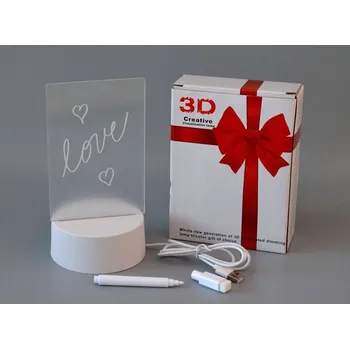 Informační tabulka Světelná LED popisovací tabulka 3D - USB