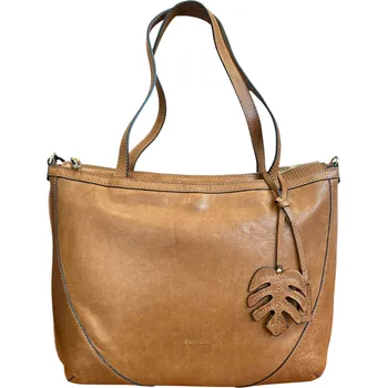 Kabelka Gianni Conti kožená kabelka s čistým designem - světle hnědá 4756494 CUOIO