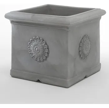 Květináč Květináč SQUARE WITH ROSE QR45 - Rose 45 Terakota