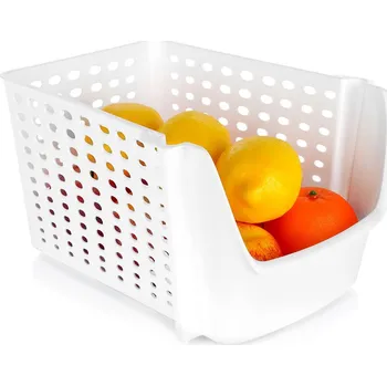 Dóza na potraviny Bílý kontejner / box na zeleninu a ovoce 29x21x16 cm