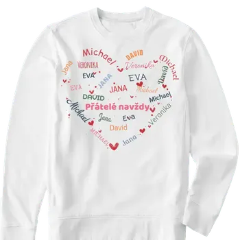 Pánská mikina Mikina - Přátelé navždy - Až 10 lidí Mikina / Šedá / 3XL