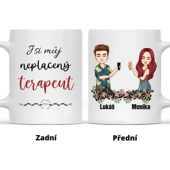 Hrnek - Nejlepší kamarádka 14 - holka a kluk Růžová