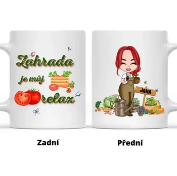 Stolování Hrnek - Zahrada je můj relax Bílá