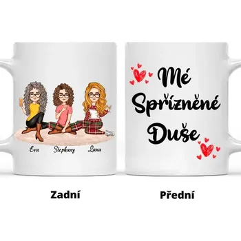 Hrnek - Nejlepší kamarádka 10. verze - Až 5 holky Červená