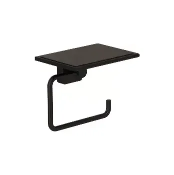 Kludi Vela S Držák toaletního papíru s poličkou, broušený Gunmetal, 25971N2