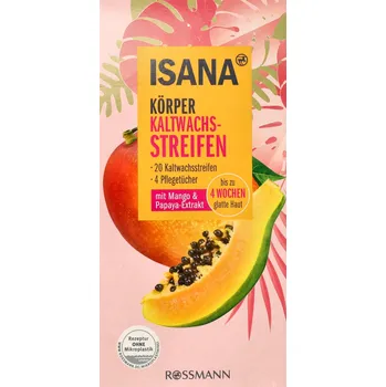 Přípravek na depilaci a epilaci Voskové depilační pásky na tělo Isana 20 ks