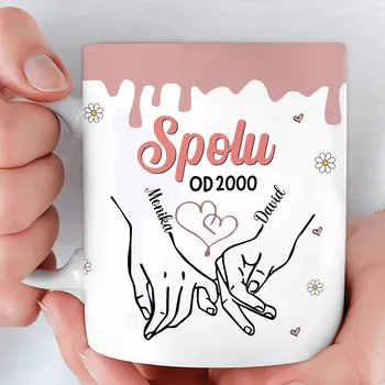 Hrnek - Zamilovaný pár - Spolu od 2000 Červená
