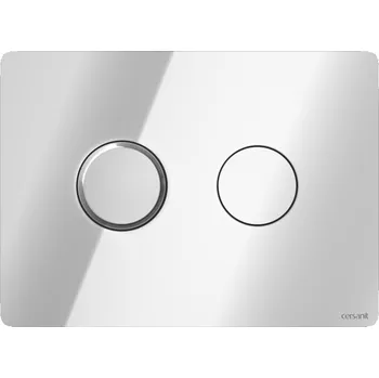 Splachovací tlačítko Cersanit Accento pneumatické tlačítko oválné chrom lesk S97-056