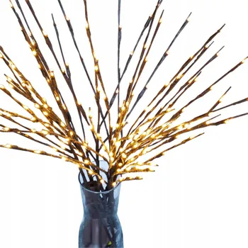 Vánoční osvětlení Větvička 20 LED LAMPIČEK Baterie do vázy VÁNOČNÍ Větvičky 70 cm