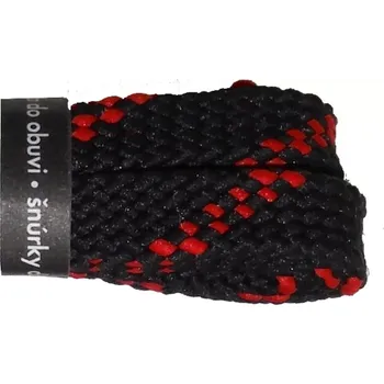 Tkaničky do bot SPEEDY LACES Trekkingové tkaničky ploché 120cm černočervená