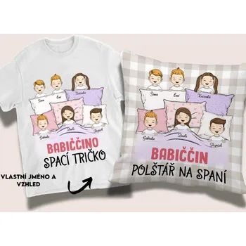 Polštář Sada na spaní pro babičku Šedá / L