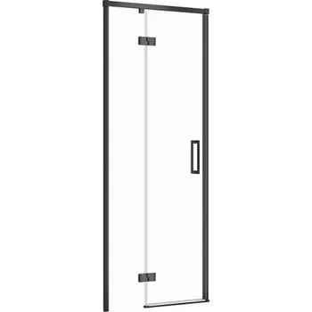 Sprchové dveře Cersanit Larga sprchové dveře čiré s panty 80x195 L černá S932-127