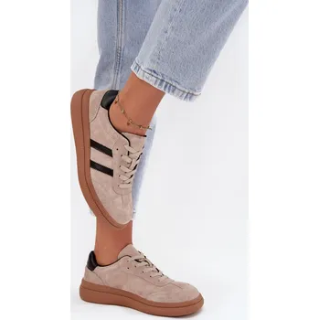 Dámské tenisky EVENTO Semišové dámské tenisky na platformě Elivienne Barva: Béžová, Velikost: 37