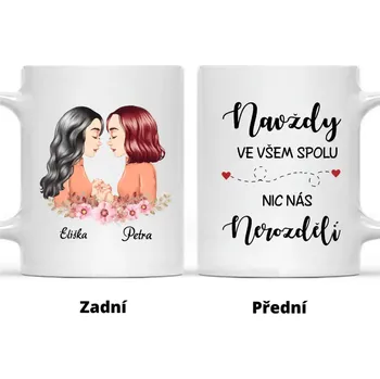Hrnek - Nejlepší kamarádka -NAVŽDY ve všem spolu. Nic nás NEROZDĚLÍ Modrá