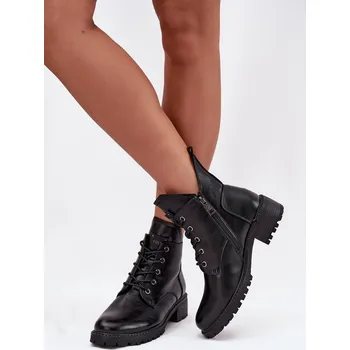 Dámské kozačky Zateplené dámské kotníkové boty na klínu Vinceza 58609 Barva: Černá, Velikost: 36