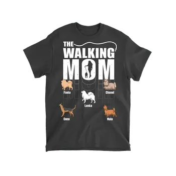 Tričko - The Walking Mom - až 6 psů Tričko / Černá / 4XL