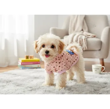 Obleček pro psa Vsepropejska Sweet růžová bunda pro psa se srdíčky Barva: Růžová, Délka zad (cm): 35, Obvod hrudníku: 50 - 55 cm