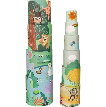 Pyramida z kelímků Safari