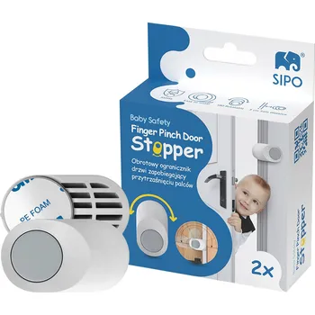 Dětská zábrana Sipo Dětská otočná zarážka do dveří s nastavením polohy, 2ks