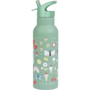 Láhev A Little Lovely Company - nerezová lahev na pití, 500 ml - radost
