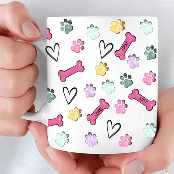 Hrnek - Moji mazlíčci přátelé - Až 4 mazlíčků Bílá