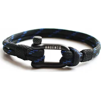 Náramek Pánský náramek Argento paracord 21 cm černý