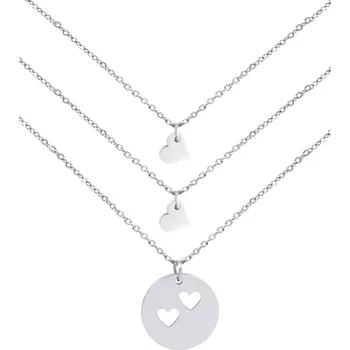 Souprava šperků Set řetízků máma a dvě dcery ocelový