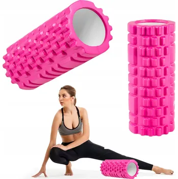 Pěnový válec Masážní válec s výstupky Coolmed 33 cm x 14 cm modrý, šedý