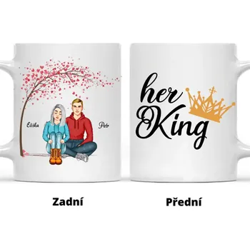 Hrnek - Zamilovaný pár 3. verze - her King Bílá