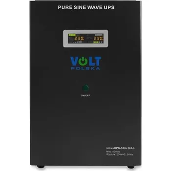 Záložní zdroj 06443336 Zdroj záložní VOLT Sinus UPS 500 12V 230V 500W + baterie 26Ah Black