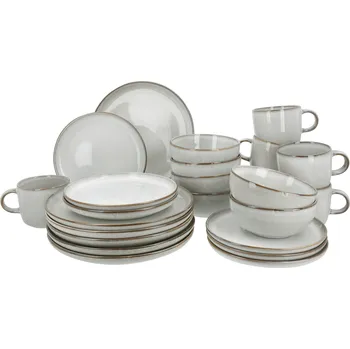 Jídelní set SILVERCREST® Jídelní servis, 24dílná sada (šedá)