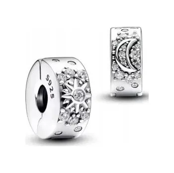 Přívěsek Přívěsek klips Slunce a Měsíc stříbro 925 SimplyMe + DÁREK