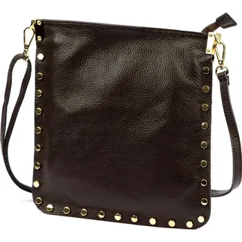 Kabelka Kožená kabelka Luka 26-003 DOLLARO - tmavě hnědá