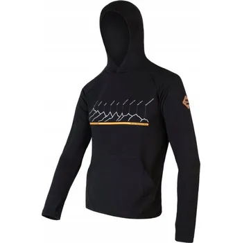 Pánská mikina Mikina s kapucí Sensor Merino UP Fleece Hooded - black M