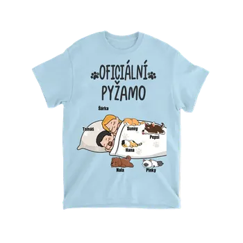 Tričko - Oficiální pyžamo 3 - až 6 psů - 2 lidé Tričko / Bílá / 3XL