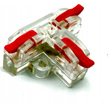 Elektrický konektor RYCHLOSPOJKA PRŮCHOZÍ 3 Pin typ WAGO rozbočka rozdělovač t-rozdělovač T