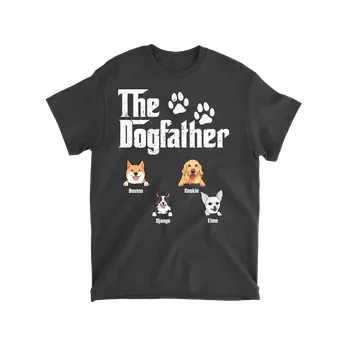 Tričko - The Dogfather 1 - až 6 psů Tričko / Černá / 3XL