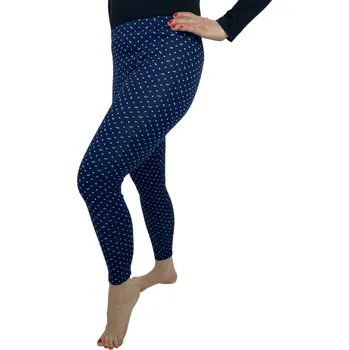 Legíny z bambusového vlákna zateplené jemné hvězdičky Velikost: 4XL