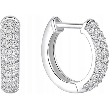 Náušnice STŘÍBRNÉ NÁUŠNICE KRUHY LESKLÉ ANGLICKÉ ZAPÍNÁNÍ STŘÍBRO 925 PRO ŽENY