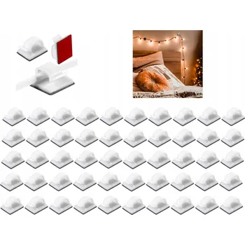 IP kamera 50x SILNÝ DRŽÁK KABELŮ ORGANIZÉR KRYTKA VODIČŮ HÁČEK KLIP PÁSKA 3M