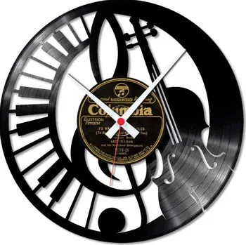 Hodiny Nástěnné hodiny LP deska - PIANO