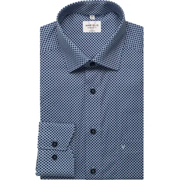 Pánská košile Marvelis pánská společenská košile Modern Fit 721084 11 Modrá 43