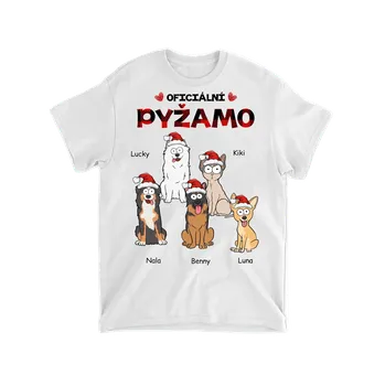 Pánské tričko Tričko - Oficiální pyžamo 5 - až 6 mazlíčků Tričko / Bílá / L