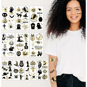 Tetování Halloween Tetování 10 Ks – Dočasné Tetování na Obličej a Tělo