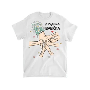 Tričko - Nejlepší babička 4 - Až 8 dětí Tričko / Šedá / 3XL