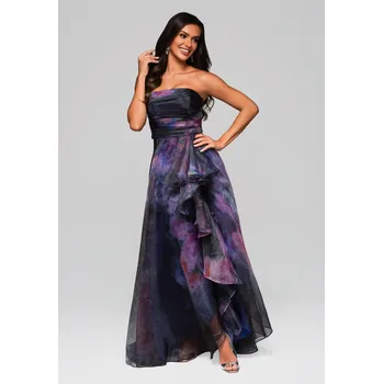 Dámské šaty Večerní šaty LA-OM-DLR230 Barva: Modrá, Velikost: XL