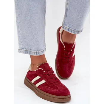 Dámské tenisky Dámské semišové tenisky na platformě Sylviona Barva: Červená, Velikost: 37