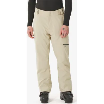 Snowboardové kalhoty WEDZE Pánské lyžařské a snowboardové kalhoty hřejivé 500 S BÉŽOVÁ