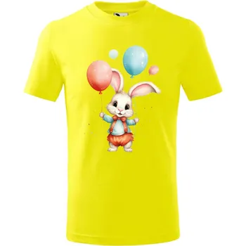 Chlapecké tričko DOBRÝ TRIKO Dětské tričko Zajíček s balónky Velikost: 158/12 let, Barva: Citrónová